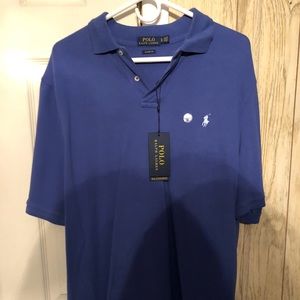 Men’s short sleeve dark blue polo